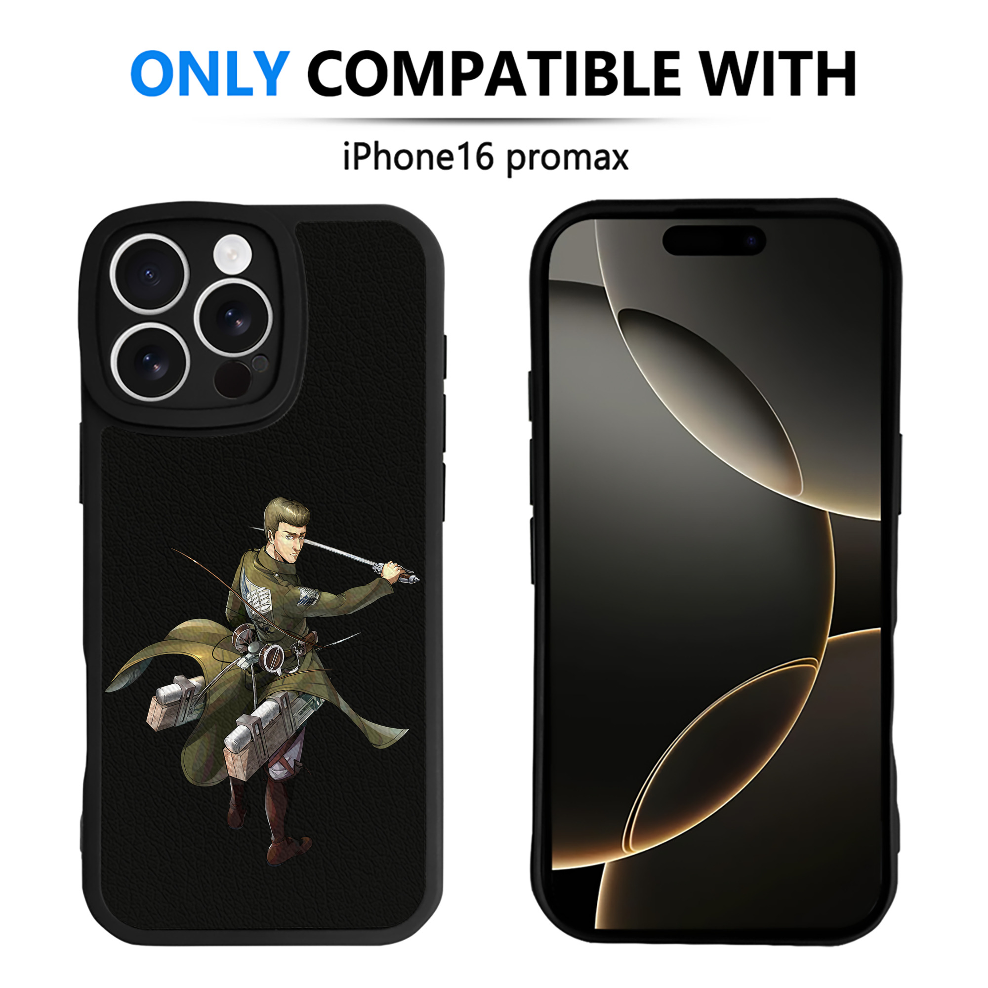 （画像用） 進撃の巨人 Attack on Titan 【iPhone 16シリーズ対応】シリコンスマホケース（レザー調） 材質：シリコン